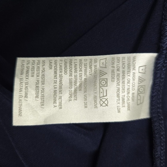 Susan Graver Top Women 1X Blue Liquid Knit Short Sleeve Mature Stretch Career - Picture 5 of 8